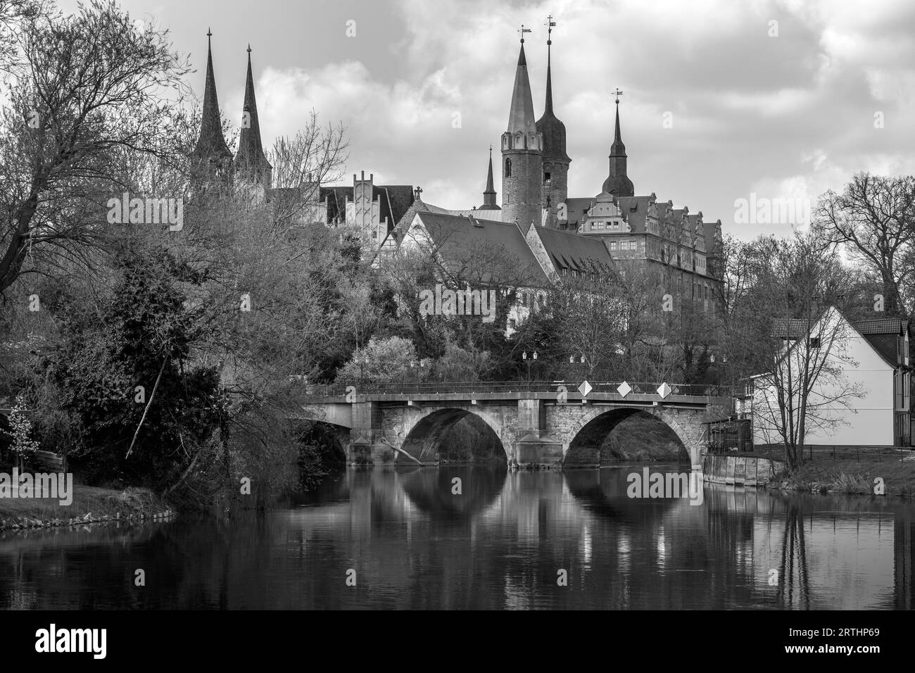 Merseburg ist eine Dom- und Universitätsstadt an der Saale im Süden Sachsen-Anhalts. Merseburg ist eine der ältesten Städte in Mitteldeutschland. Stockfoto