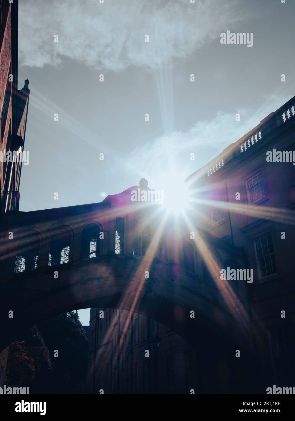 Sonnenaufgang, Bridge of Sighs, New College Lane, Oxford, Oxfordshire, England, Großbritannien, GB. Stockfoto