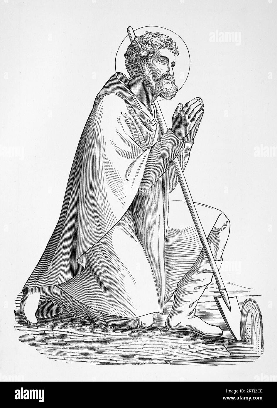 Gravur von Lives of the Saints (Mai) von Sabin Baring-Gould, 1897. Stockfoto