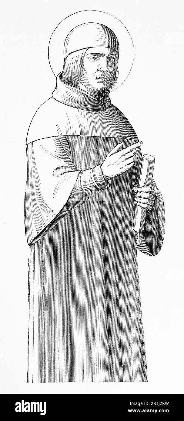 St. Ivo von Chartres (auch Ives, Yves oder Yvo) Bischof von Chartres aus dem 11. Jahrhundert, Frankreich. Gravur von Lives of the Saints (Mai) von Sabin Baring-Gould, 1897. Stockfoto