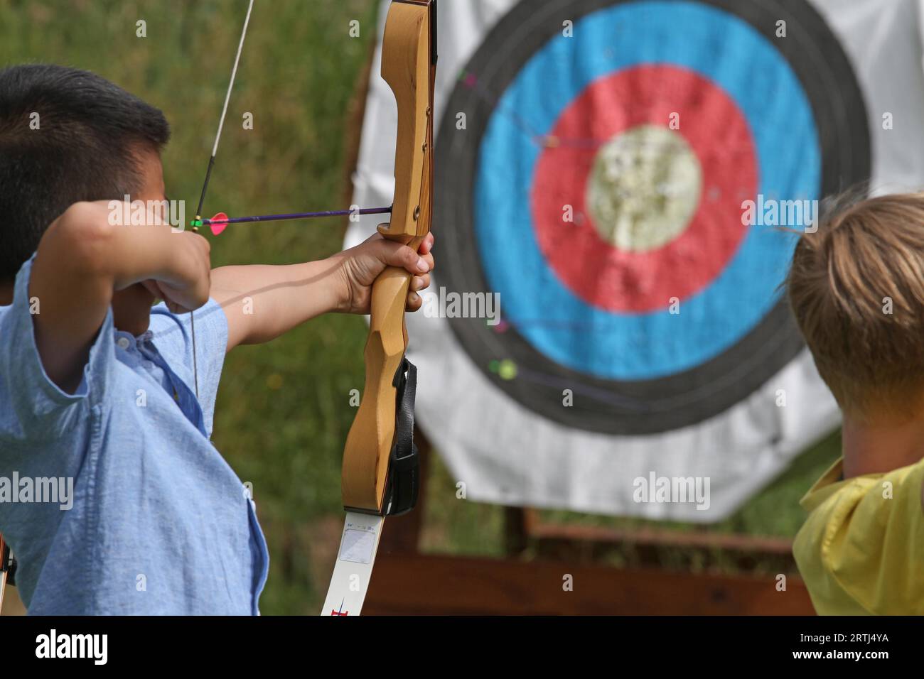 Bogenschiessen Stockfoto