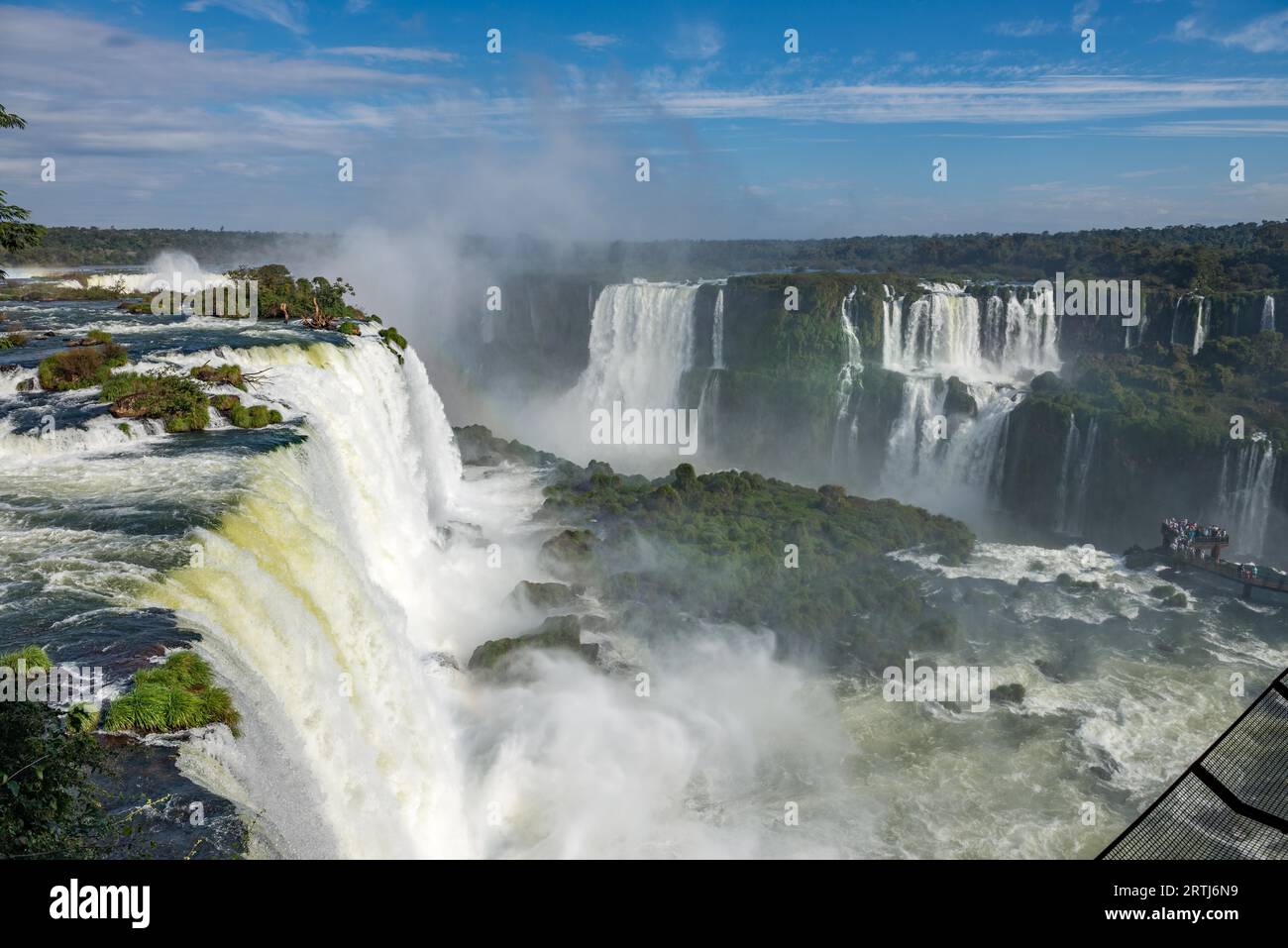 Die Cataratas des (Iguazu) Iguacufälle befindet sich auf der Grenze zwischen Brasilien und Argentinien Stockfoto