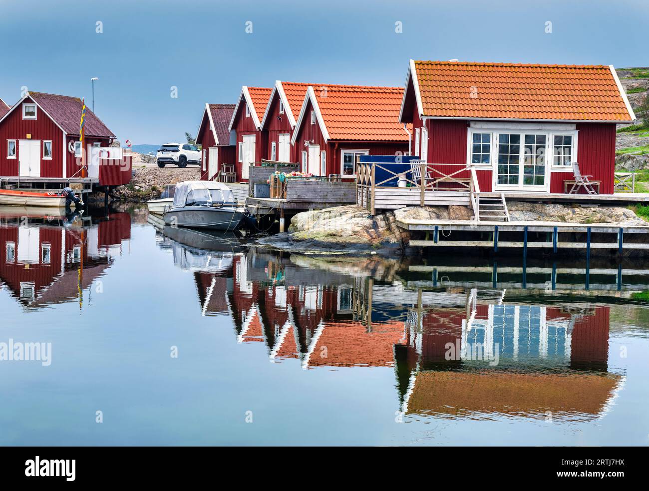 Alte Fischerhütten werden als Ferienhäuser umgebaut Stockfoto