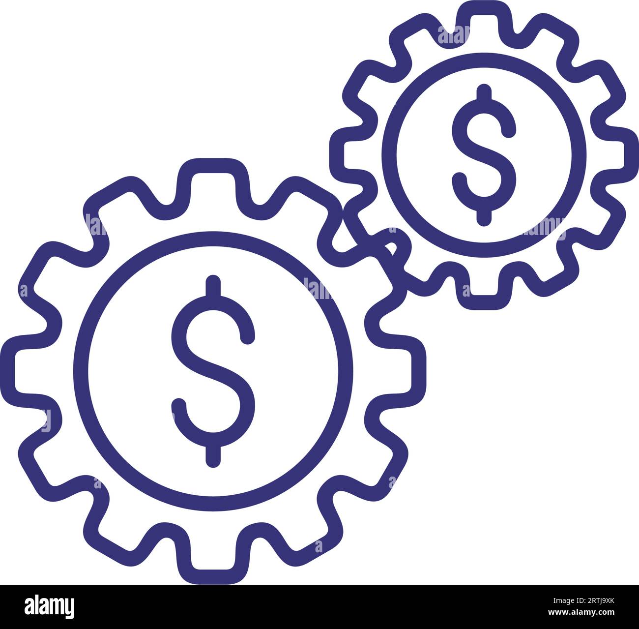 Symbol für die Arbeitslinie „Mittel“ Stock Vektor