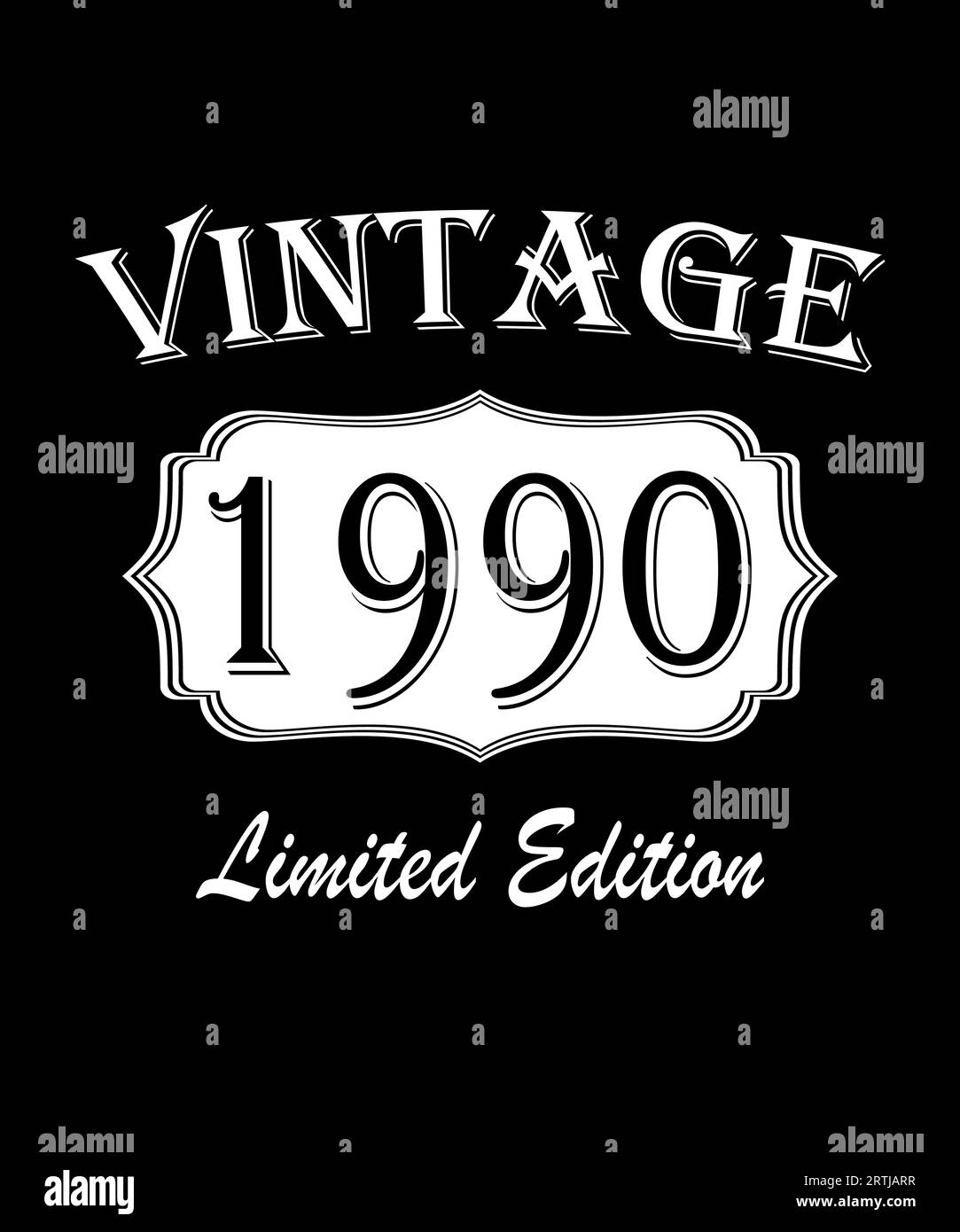 Super Seit 1990. Geboren im Jahr 1990 Vintage Geburtstag Zitat Design. Stockfoto