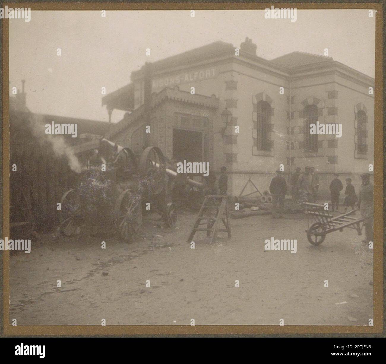 Januar 1910, Archivfoto der Großen Flut von Paris Stockfoto