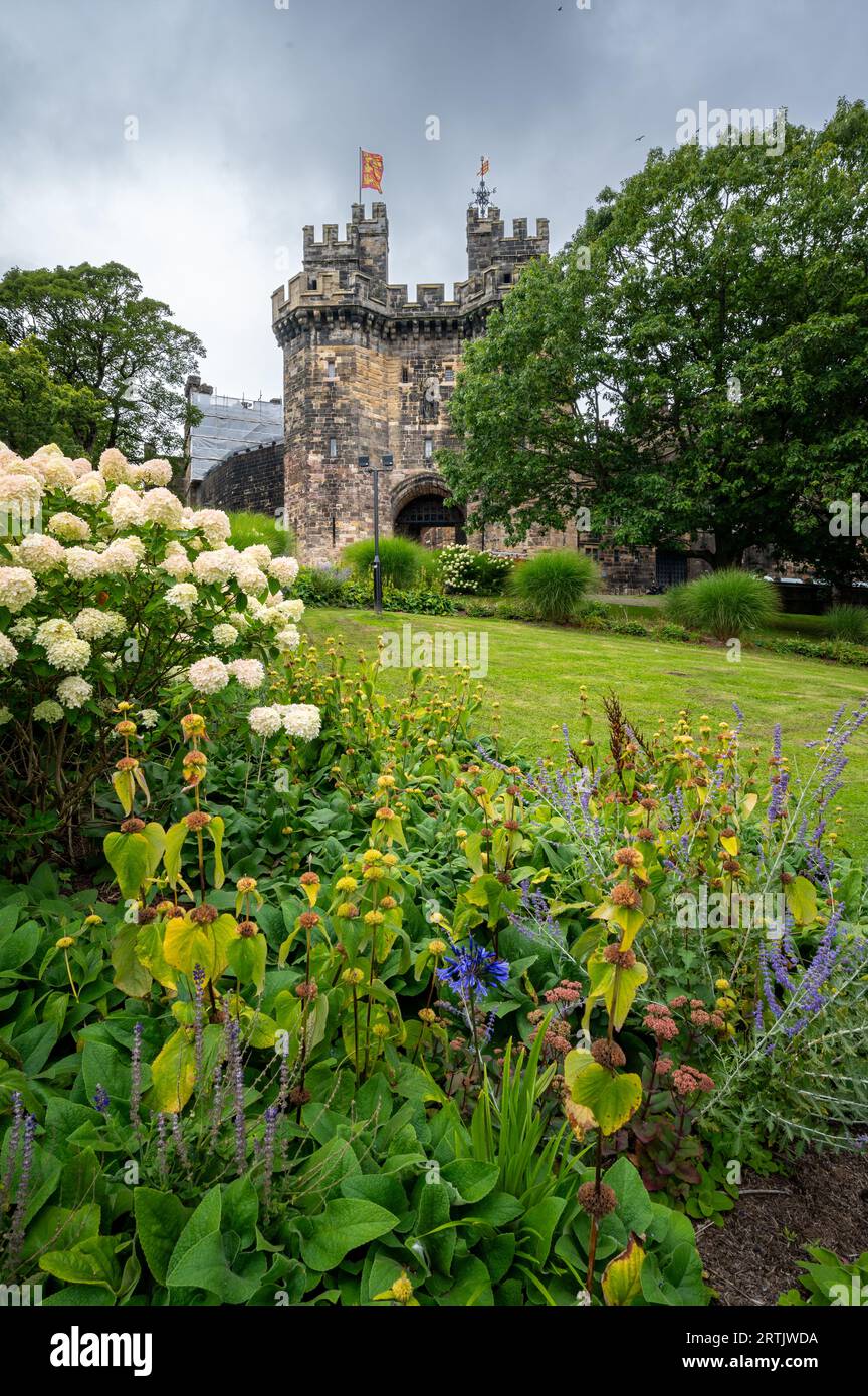 Lancaster Castle, eines der faszinierendsten historischen Wahrzeichen Großbritanniens Stockfoto