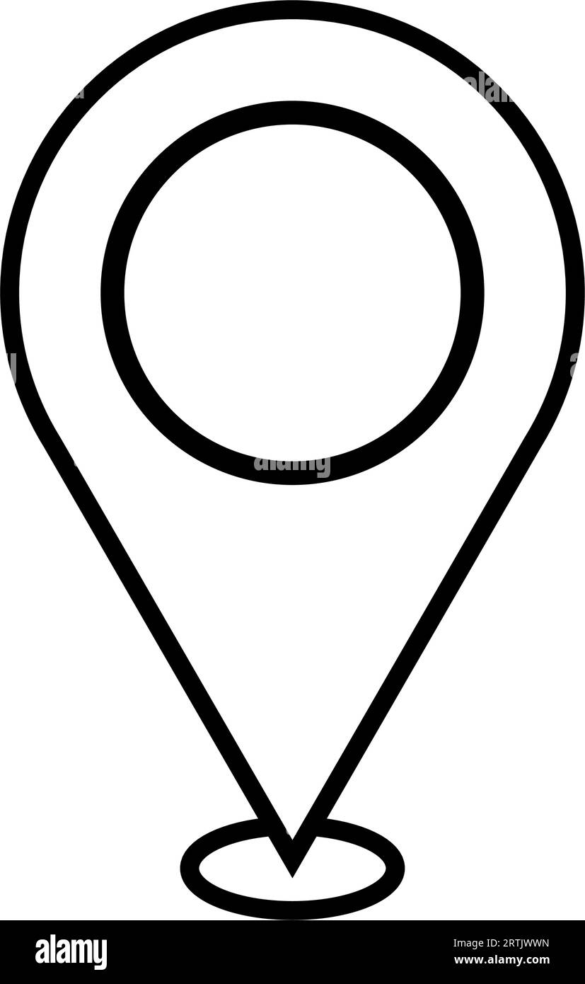 Symbol für Positionslinie Platzieren Sie das Logo. Symbol für GPS-Positionsnavigation. Symbole für die Stiftposition zuordnen. Symbol für Wegstrecke der Positionsmarkierung. Adresse Poin Stock Vektor