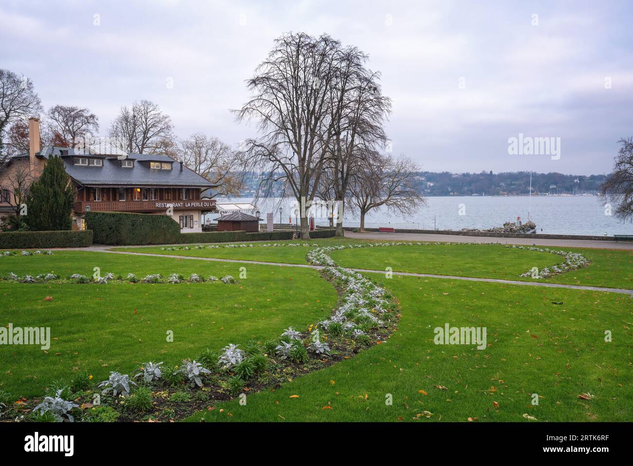 La Perle du Lac Park - Genf, Schweiz Stockfoto