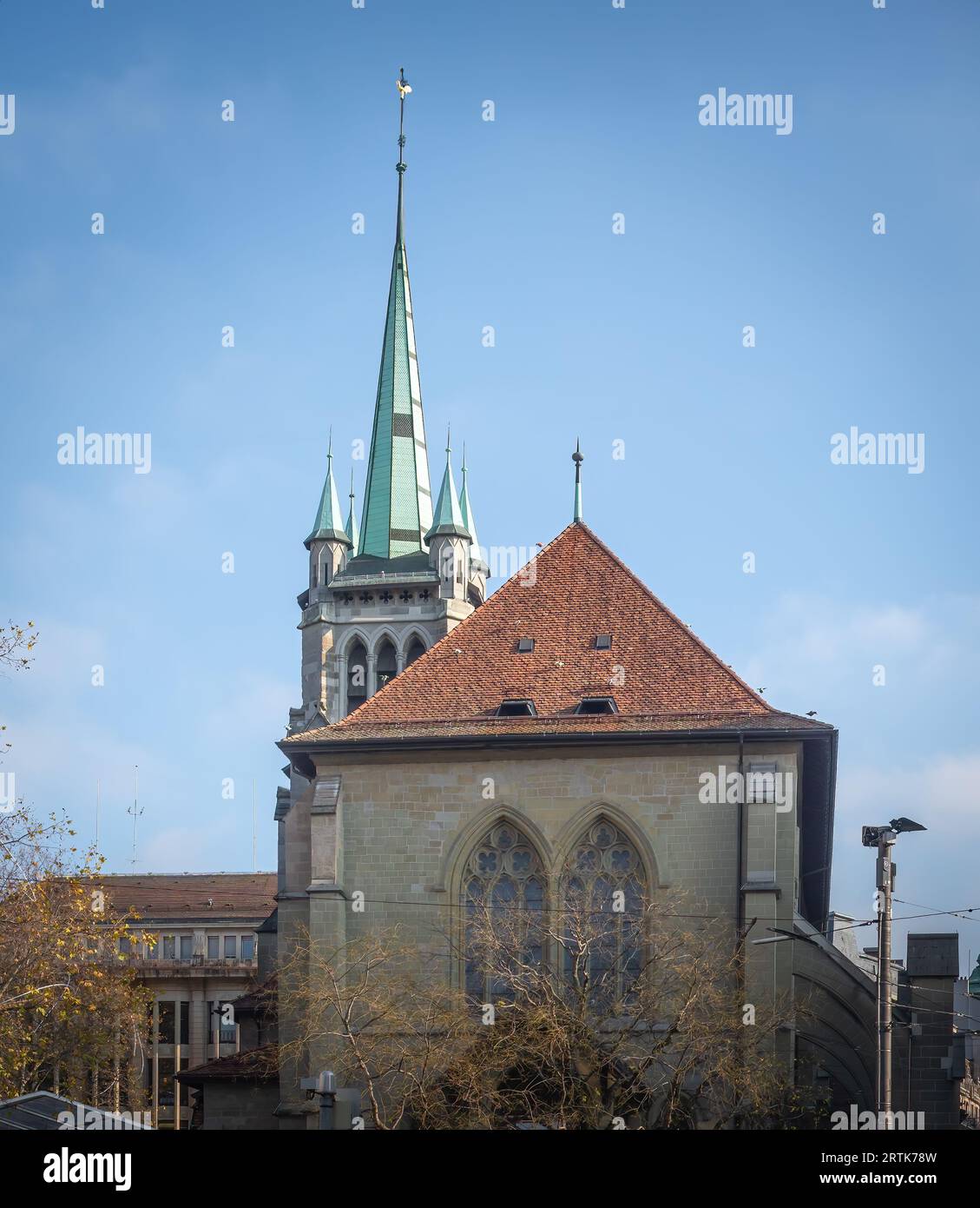 Kirche Saint-Francois (reformierte Kirche St. Francis) - Lausanne, Schweiz Stockfoto