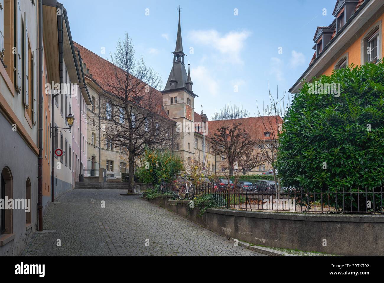 Gymnase de La Cite - Alte Akademie Lausanne - Lausanne, Schweiz Stockfoto