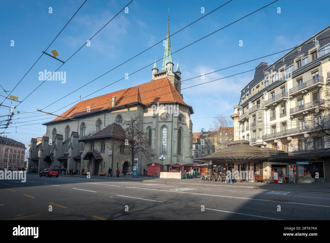 Kirche Saint-Francois (reformierte Kirche St. Francis) - Lausanne, Schweiz Stockfoto