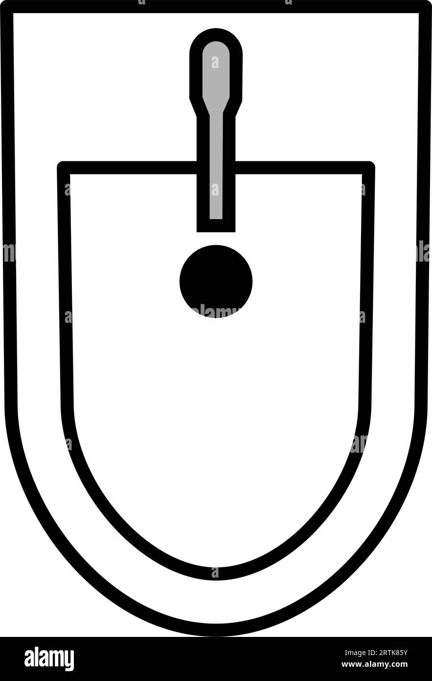 Bidet Top View Vektor-Illustration Design. Stock Vektor