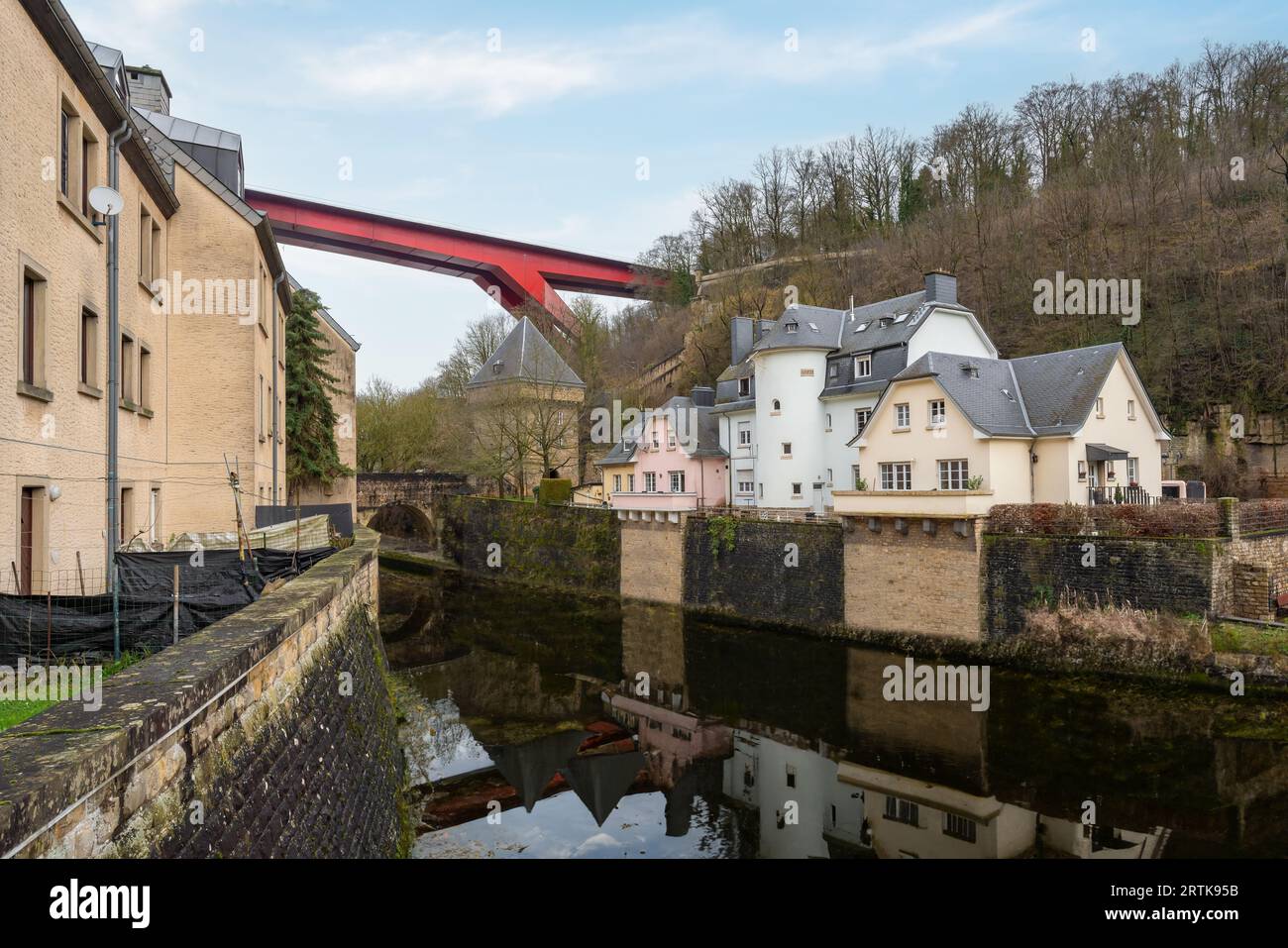 Großherzogin Charlotte Bridge - Luxemburg-Stadt, Luxemburg Stockfoto