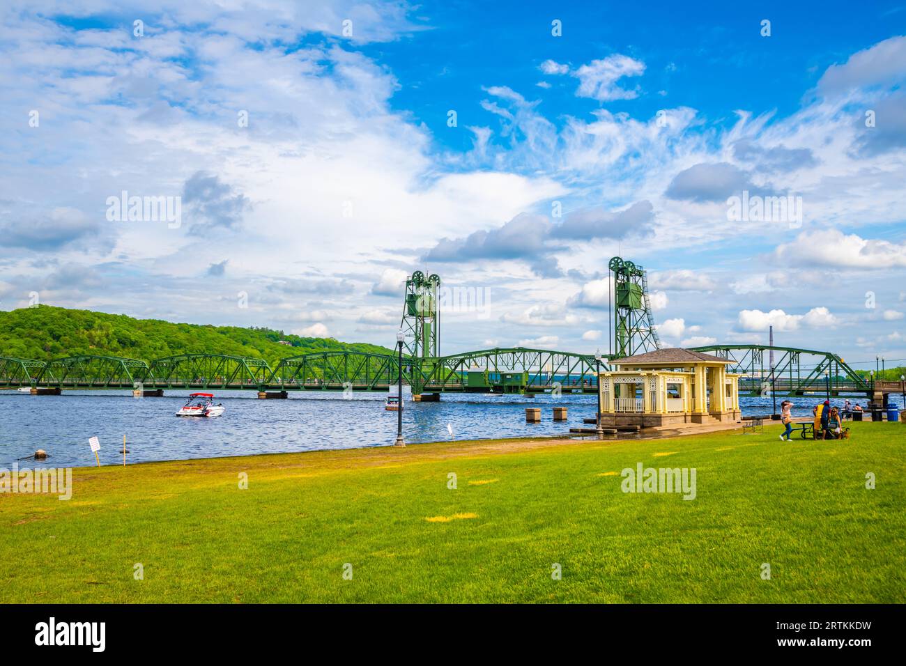 Die Stillwater Lift Bridge in Stillwater, Minnesota Stockfoto