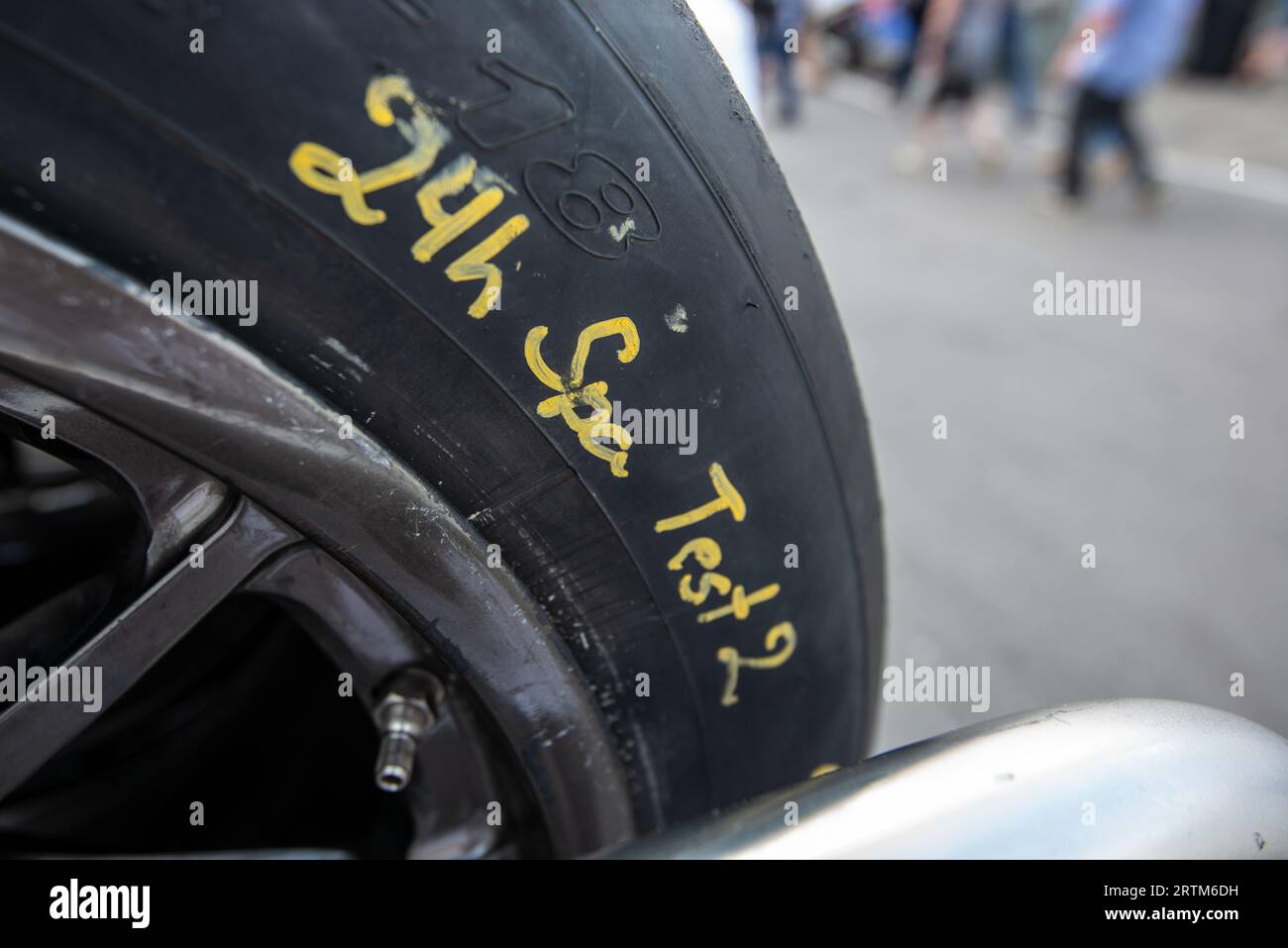 Fotobericht über die 24 Stunden von Spa Francorchamps mit exklusivem Hintergrundmaterial. Stockfoto