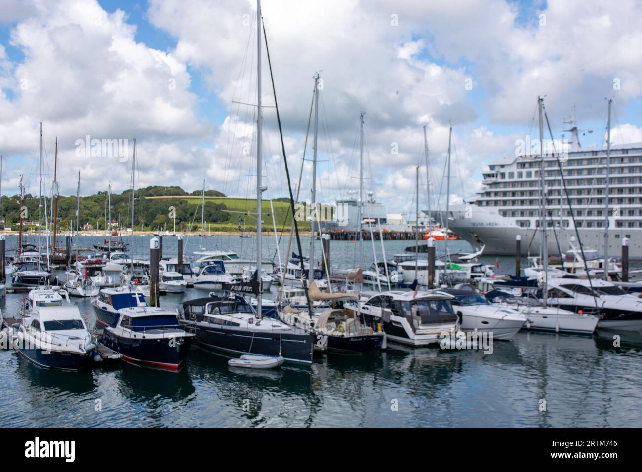 Falmouth Harbour, August 2023. Cornwall, England, Großbritannien. Stockfoto