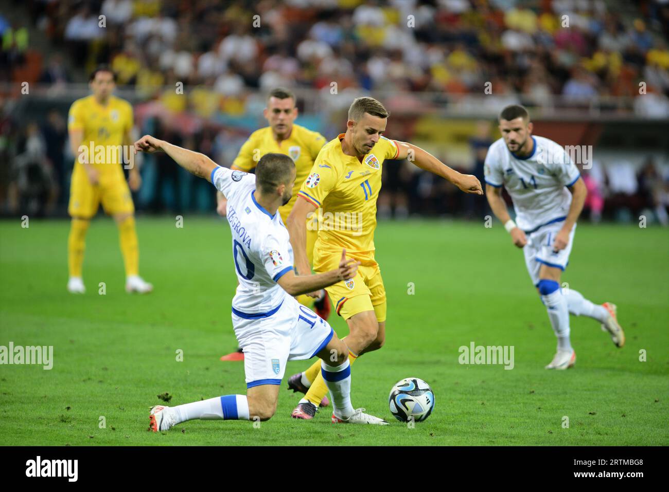 Nicusor Bancu während des Qualifikationsspiels zur Euro 2024 Rumänien gegen Kosovo , National Arena Stadium , Bukarest , 12.09.2023 Stockfoto