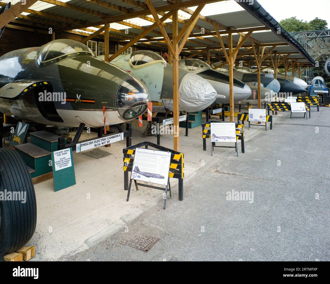Canberra Nose Cones im South Yorkshire Aircraft Museum in Doncaster Stockfoto