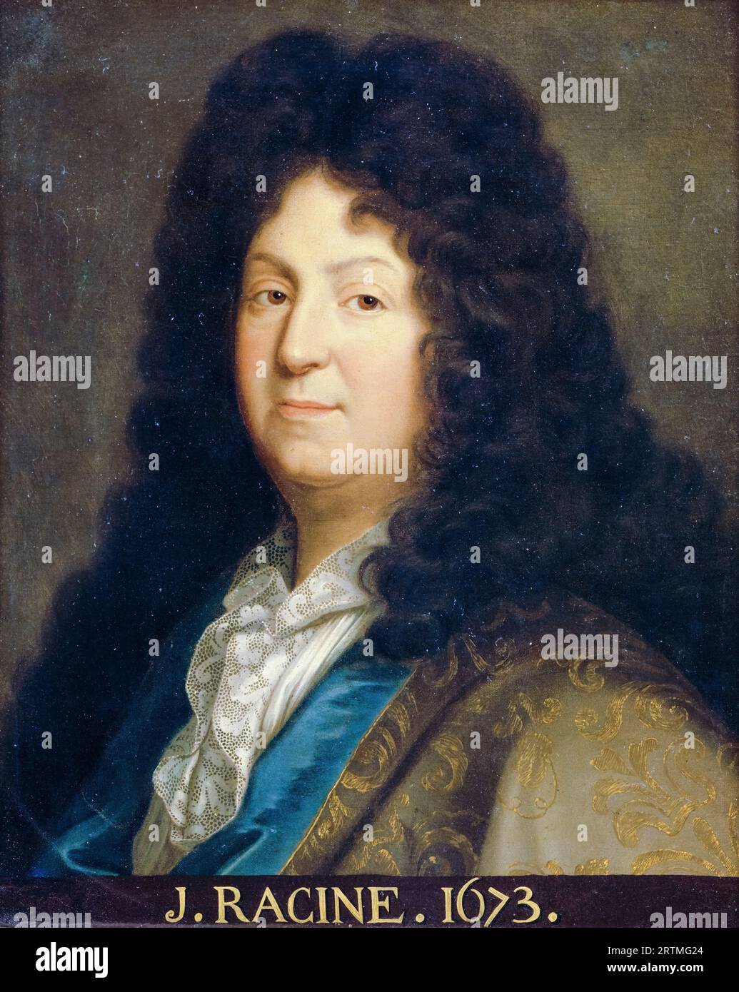 Jean Racine (1639–1699), französischer Dramatiker und Dramatiker, Porträtgemälde in Öl auf Leinwand von After Jean-Baptiste Santerre, 1698 Stockfoto