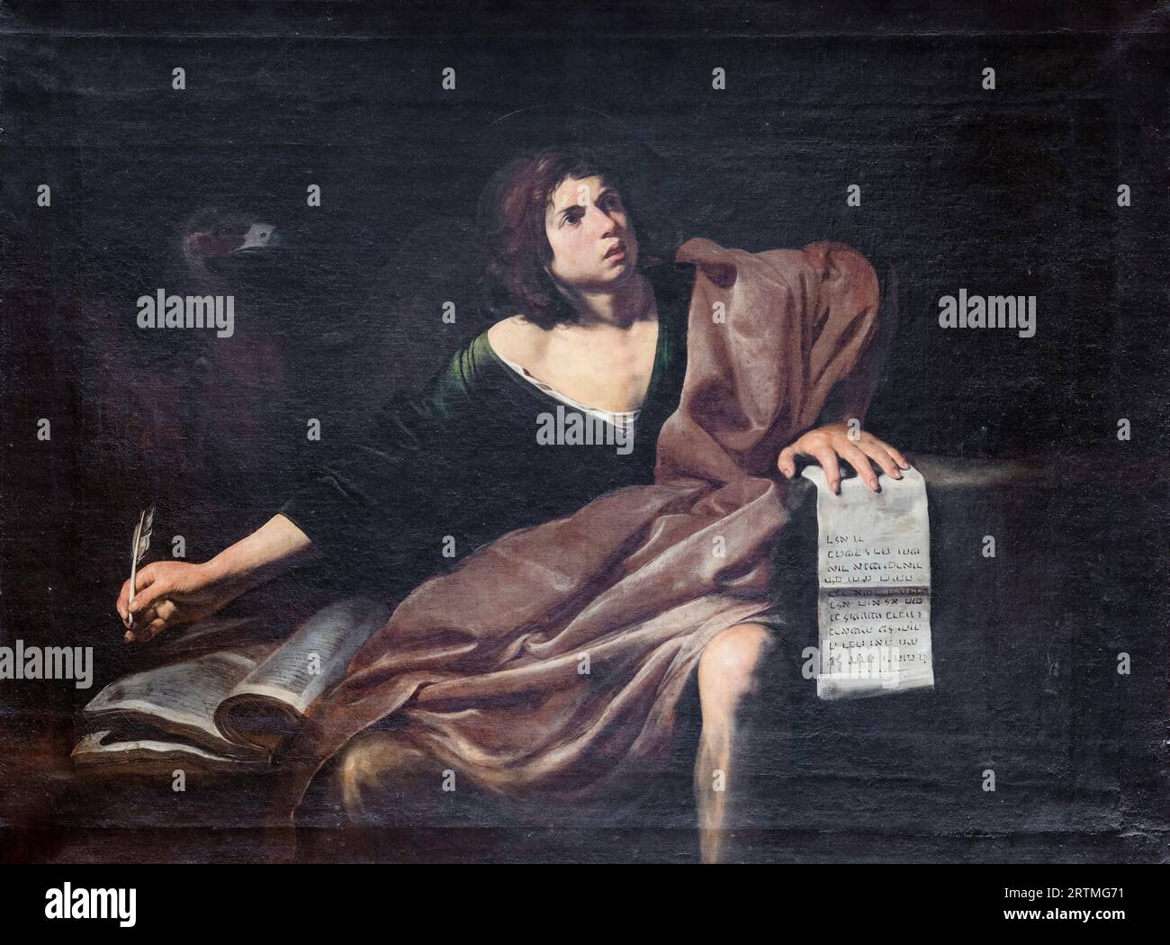 Valentin de Boulogne, Saint John, Ölgemälde, vor 1632 Stockfoto