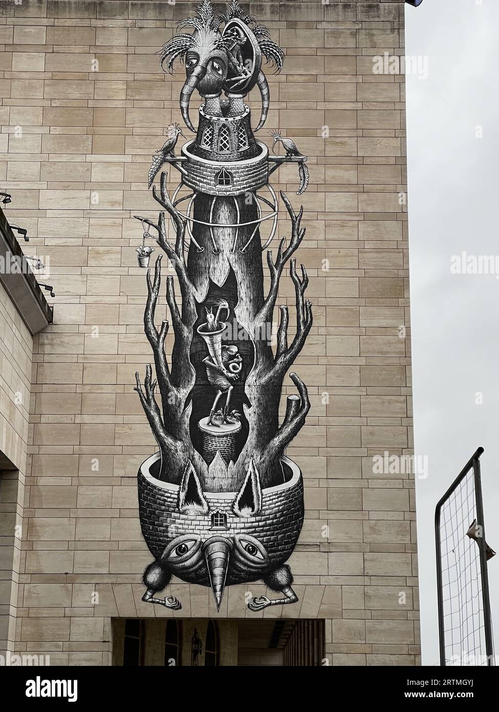 Street-Art in Brüssel, Belgien Stockfoto