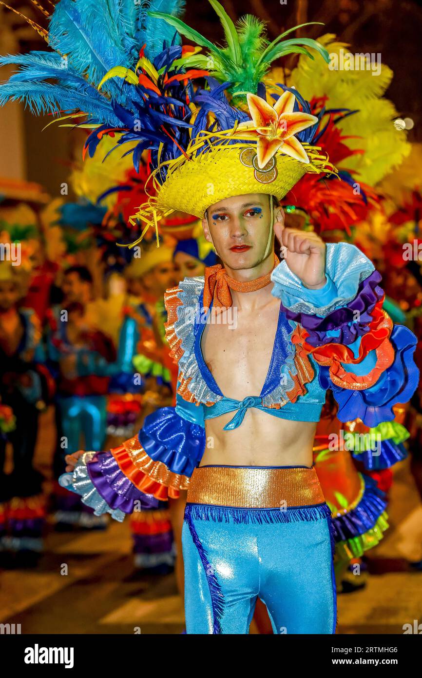Sitges Carnival Band, Katalonien, Spanien. Stockfoto