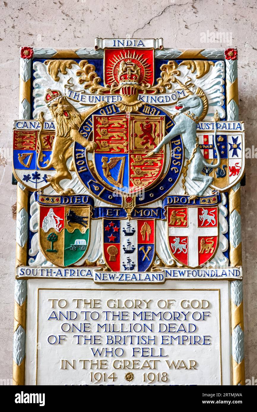 Kathedrale Saint-PeterÕs, Beauvais, Frankreich. Gedenkstätte des Ersten Weltkriegs Stockfoto