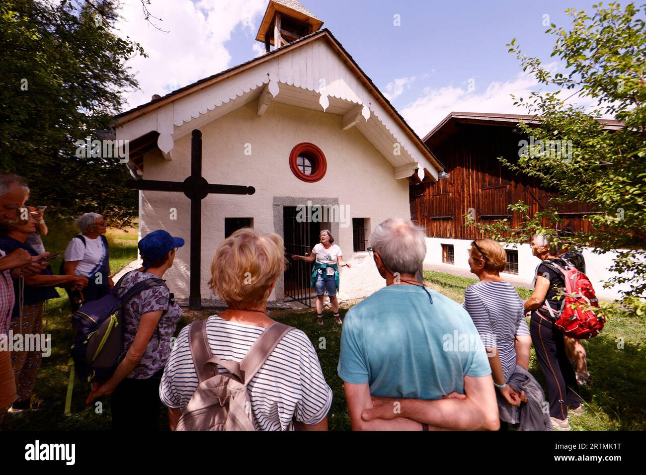 Barockkapelle des Gollet. Barocke Führung. Saint-Gervais. Frankreich. Stockfoto