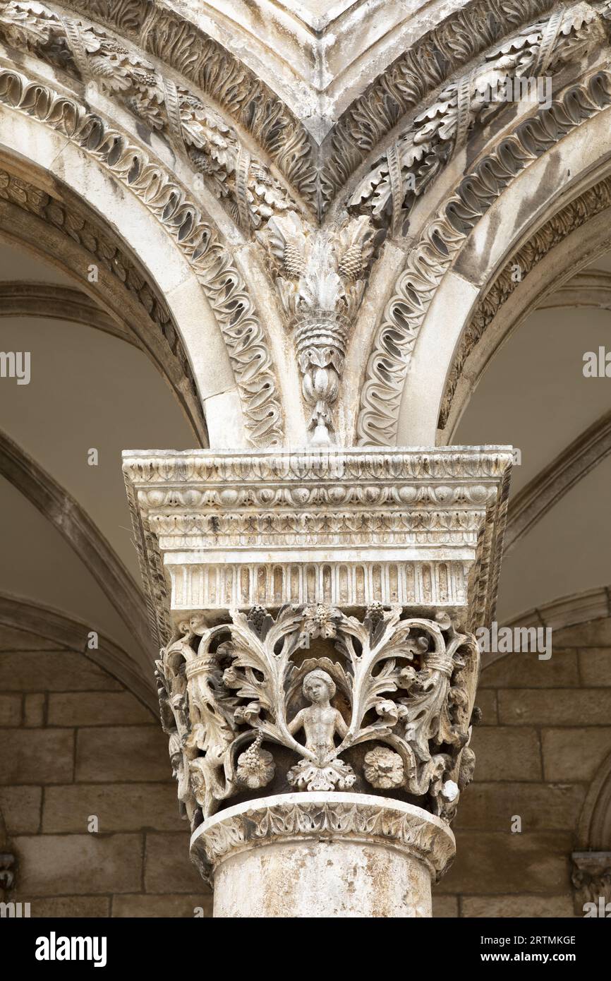 Rektorenpalast, Altstadt von Dubrovnik, Kroatien. KapitalRektorenpalast, Altstadt von Dubrovnik, Kroatien. Kapital Stockfoto