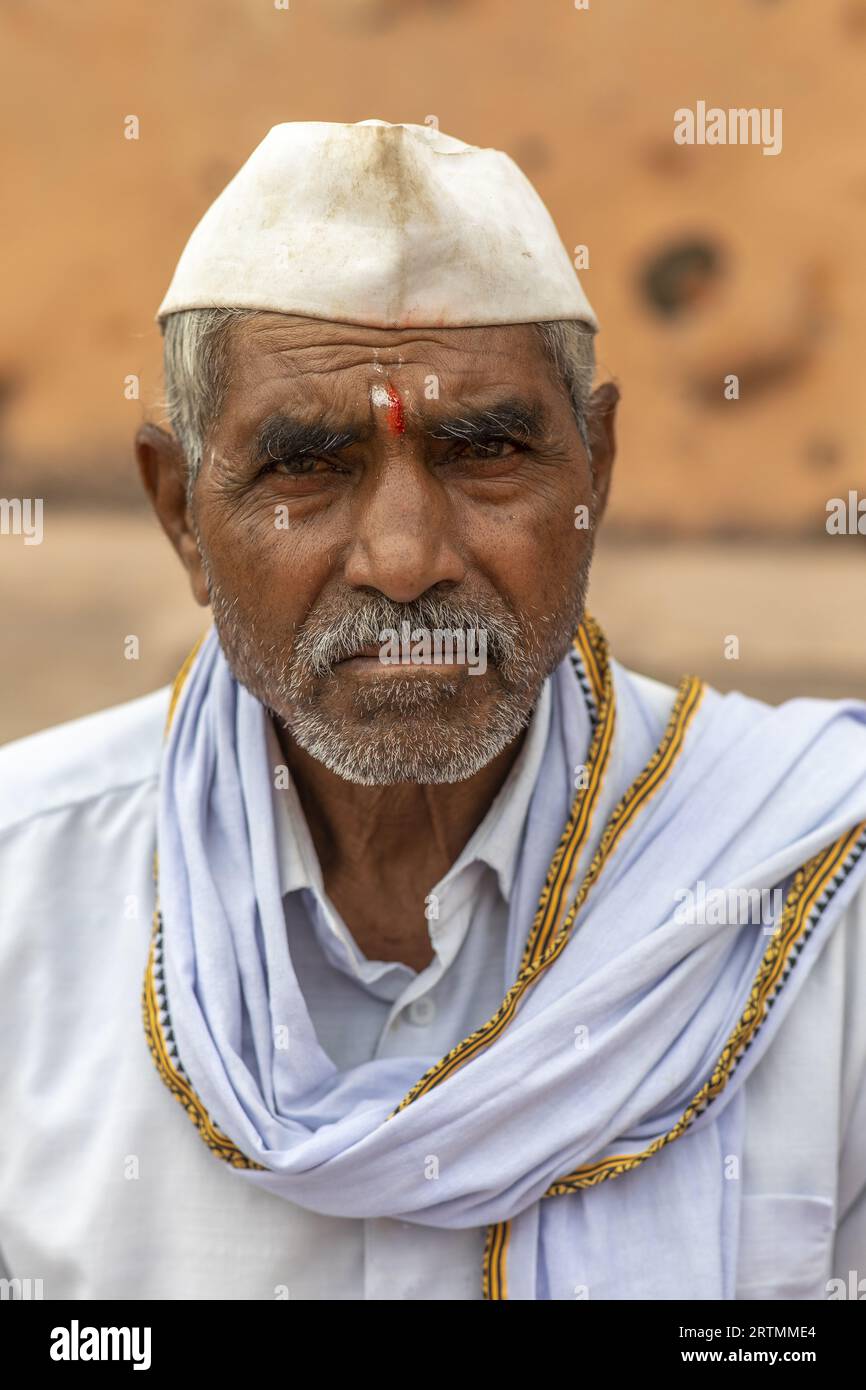 Hindu im Dorf Babra, Maharashtra, Indien Stockfoto
