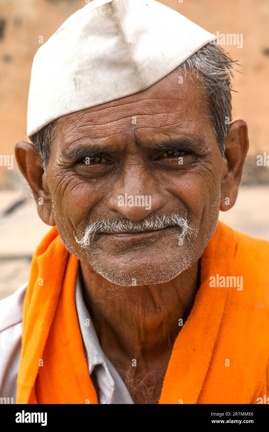 Hindu im Dorf Babra, Maharashtra, Indien Stockfoto
