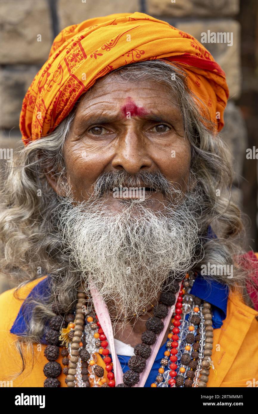 Sadhu in Juhu, Mumbai, Indien. Stockfoto