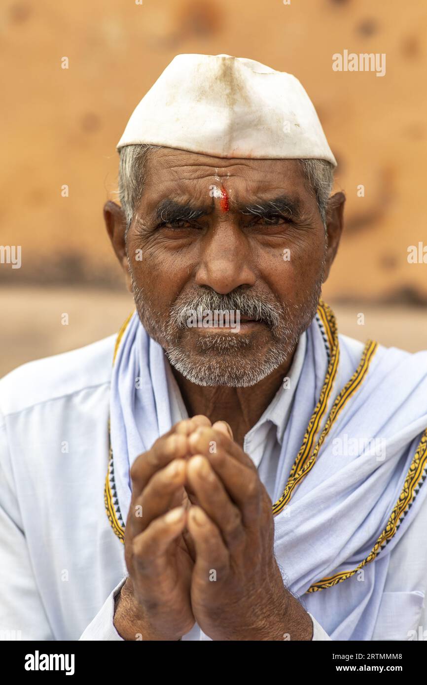 Hindu schließt sich in Babra Village, Maharashtra, Indien Stockfoto