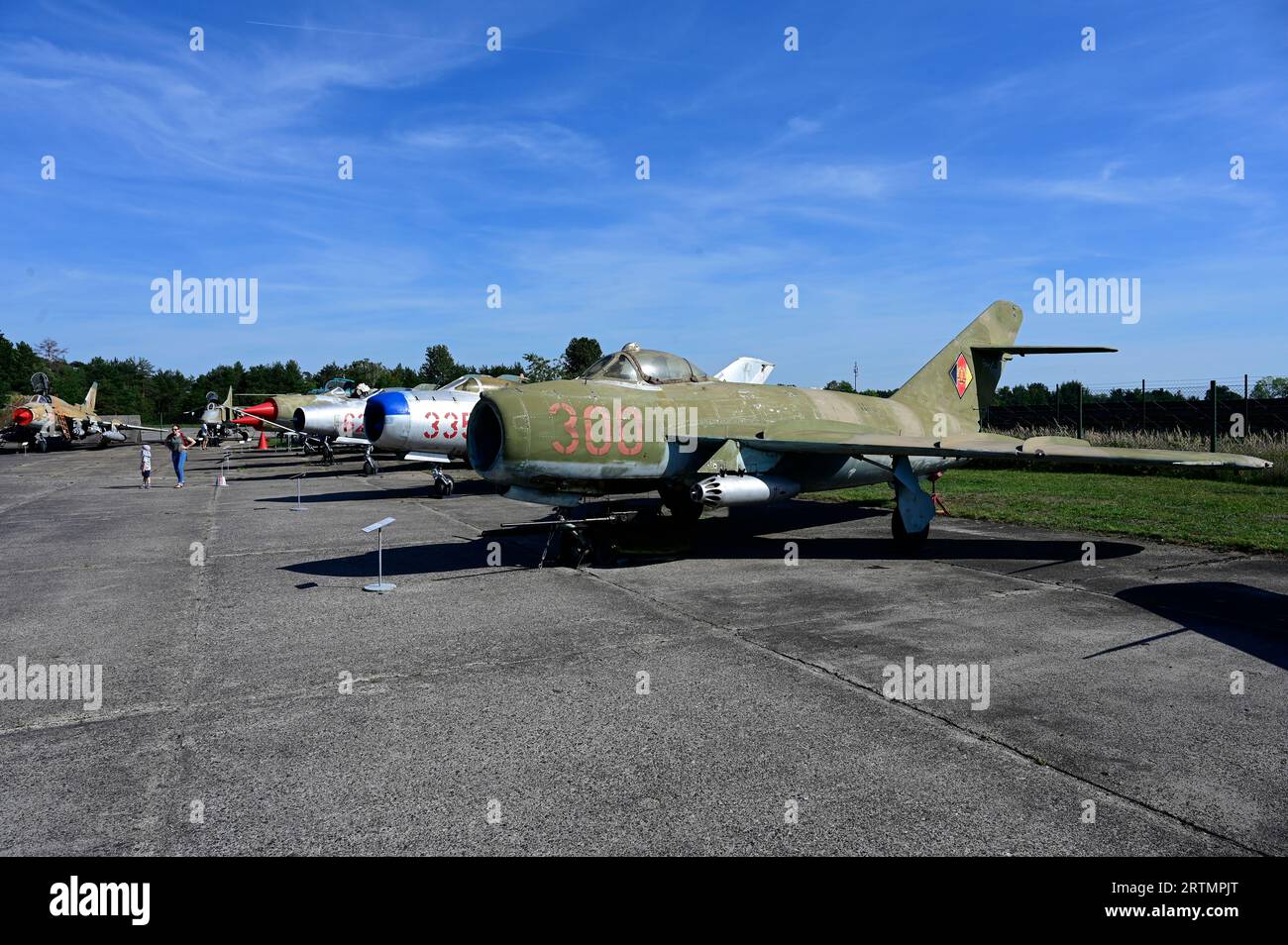 Auf dem Gelände des VLP Rothenburg / Görlitz befindet sich das Luftfahrtmuseum des Luftfahrttechnischen Museumsvereins Rothenburg e.V. Die Sammlung um Stockfoto