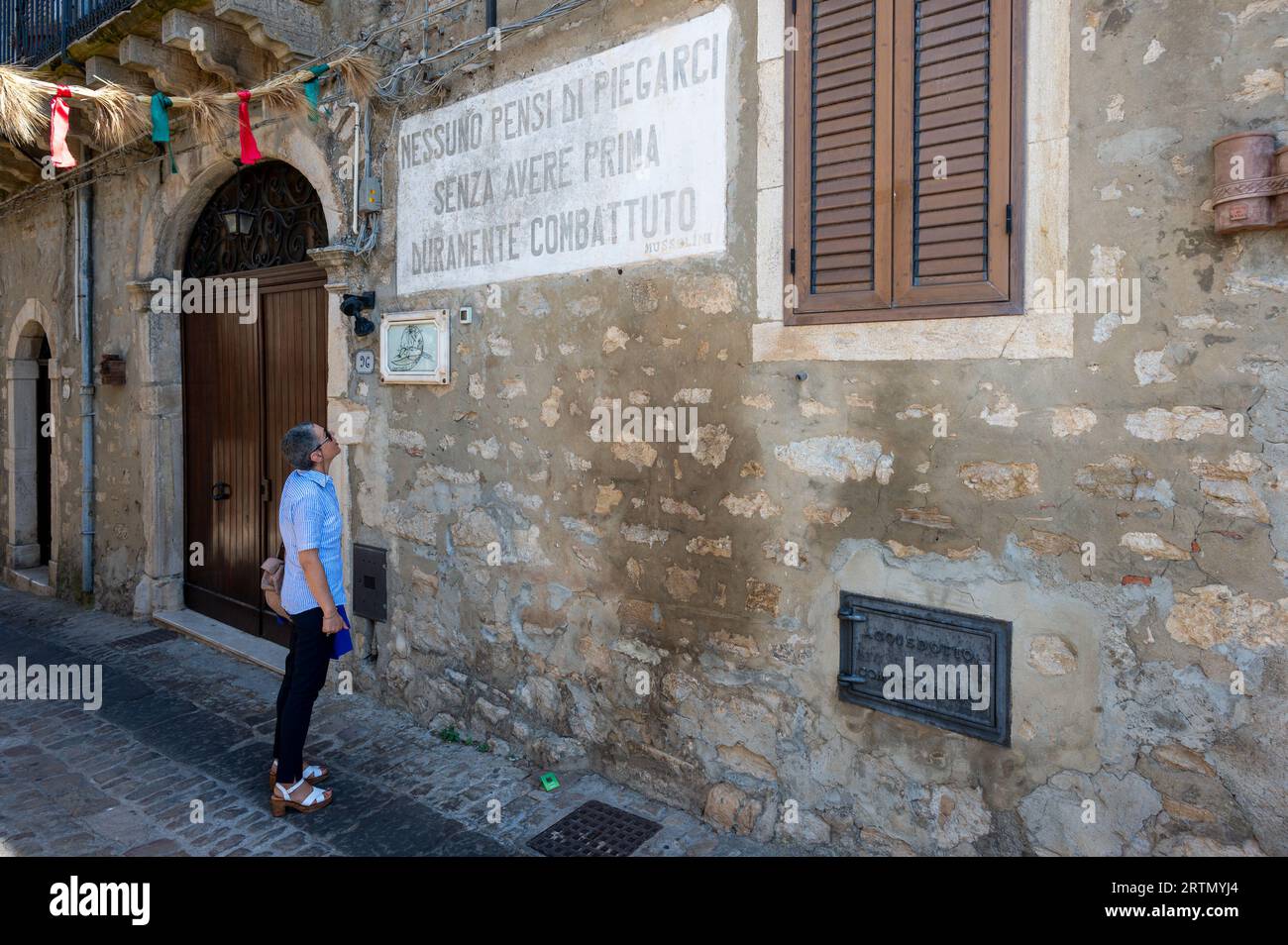 Gangi, uno dei borghi più belli d'Italia, Parco delle Madonie, Palermo, Sizilien Stockfoto