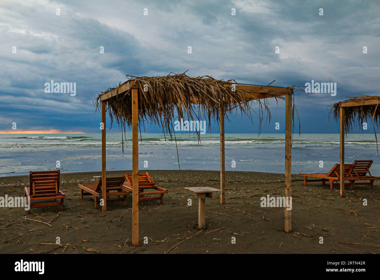 Strand in der Lagune von Divjakë, Albanien Stockfoto