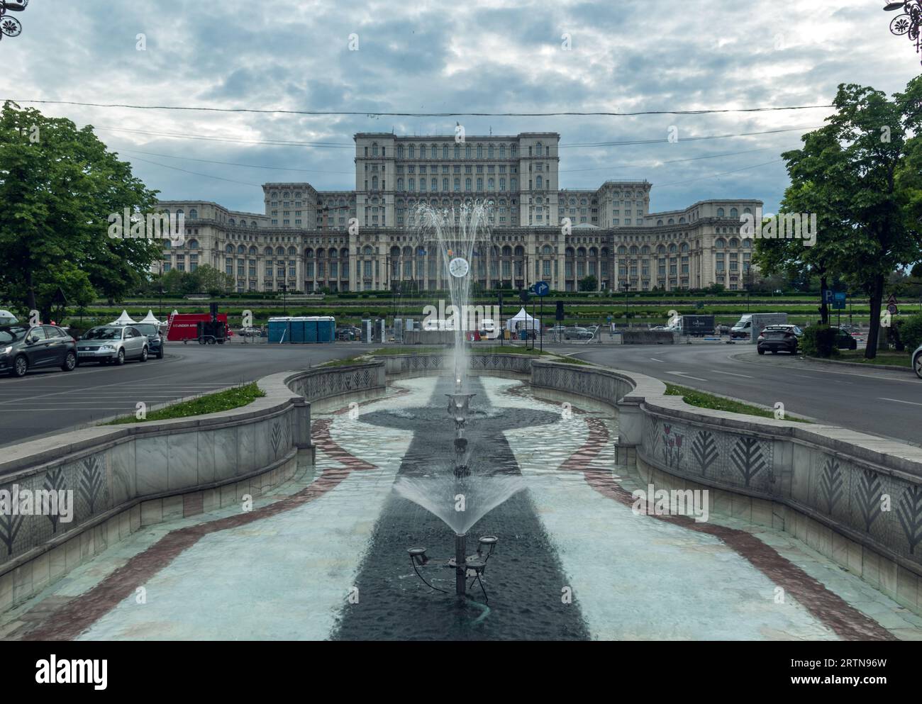 Palast des Parlaments (Palatul Parlamentului), Bukarest, Rumänien. Palace ist das größte zivile Gebäude der Welt mit administrativer Funktion Stockfoto