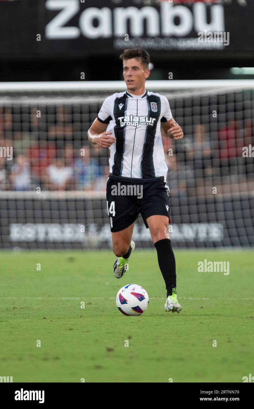 Cartagena Region Murcia Spanien 10. September 2023. José Manuel Fontán Mondragón vom FC Cartagena während des Spiels FC Cartagena gegen Real Zaragoza Stockfoto