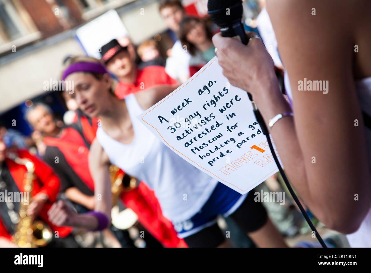 Oxford Pride-Protestveranstaltung im Juni 2013 Stockfoto