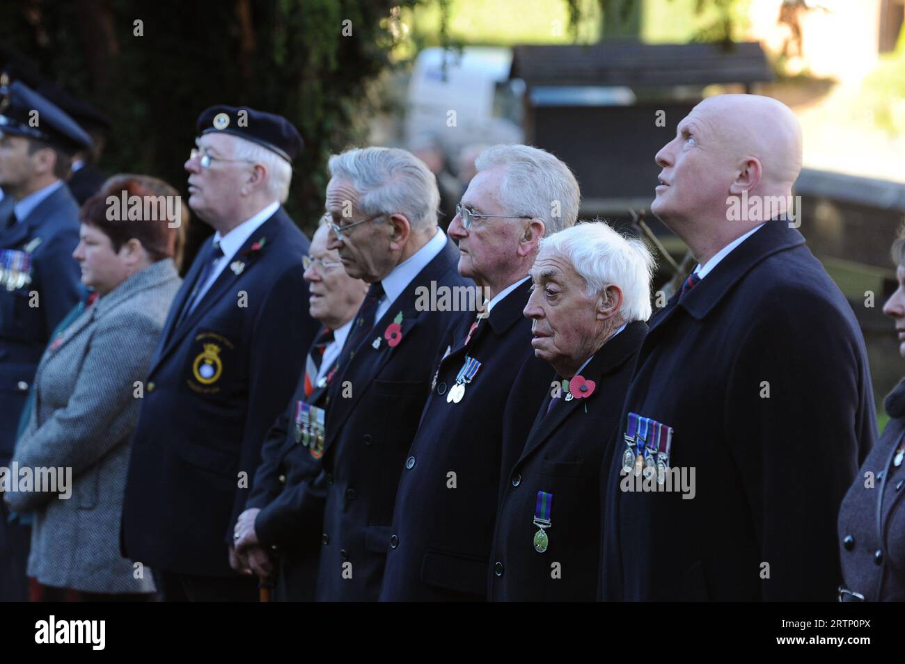 Militärveteranen bei Ellesmere Remembrance Service, Großbritannien, Großbritannien, 2013 Stockfoto