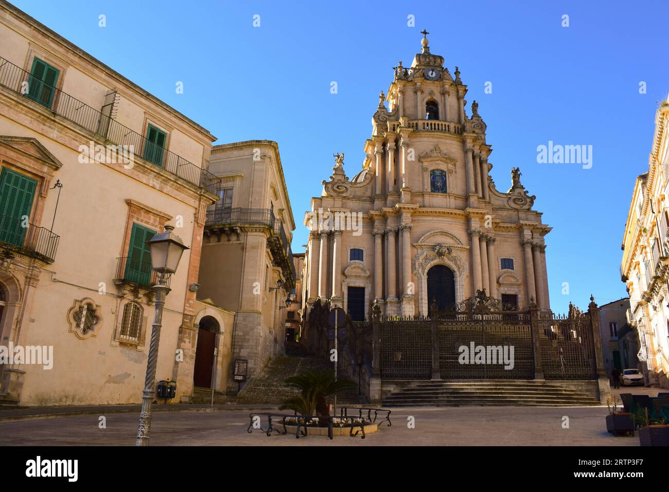 Campanile del duomo di San Giorno a Ragusa ibla, perla del barocco Siciliano Stockfoto