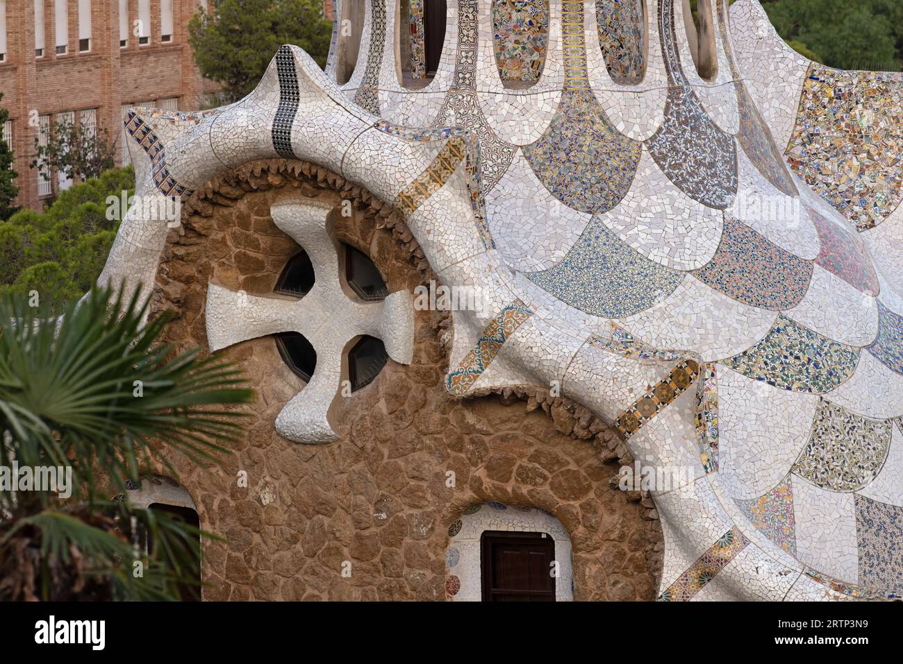 Parc Güell Barcelona Spanien Stockfoto