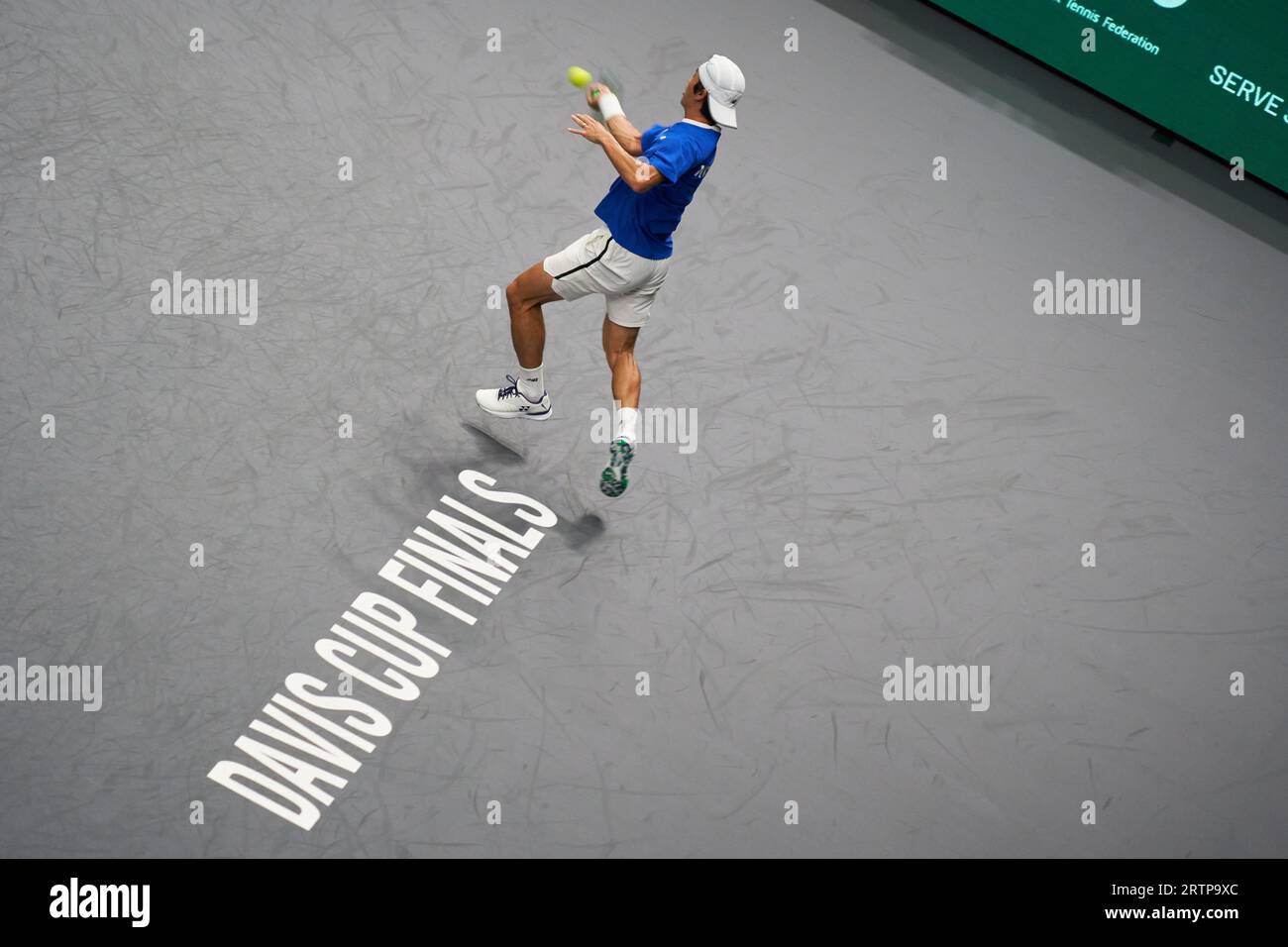 Seongchan Hong of Korea Republic in Aktion während des Valencia Davis Cup Finals, Gruppe C, Tschechien gegen Korea, Spiel 1, am 14. September, 2023 in Fuente d Stockfoto