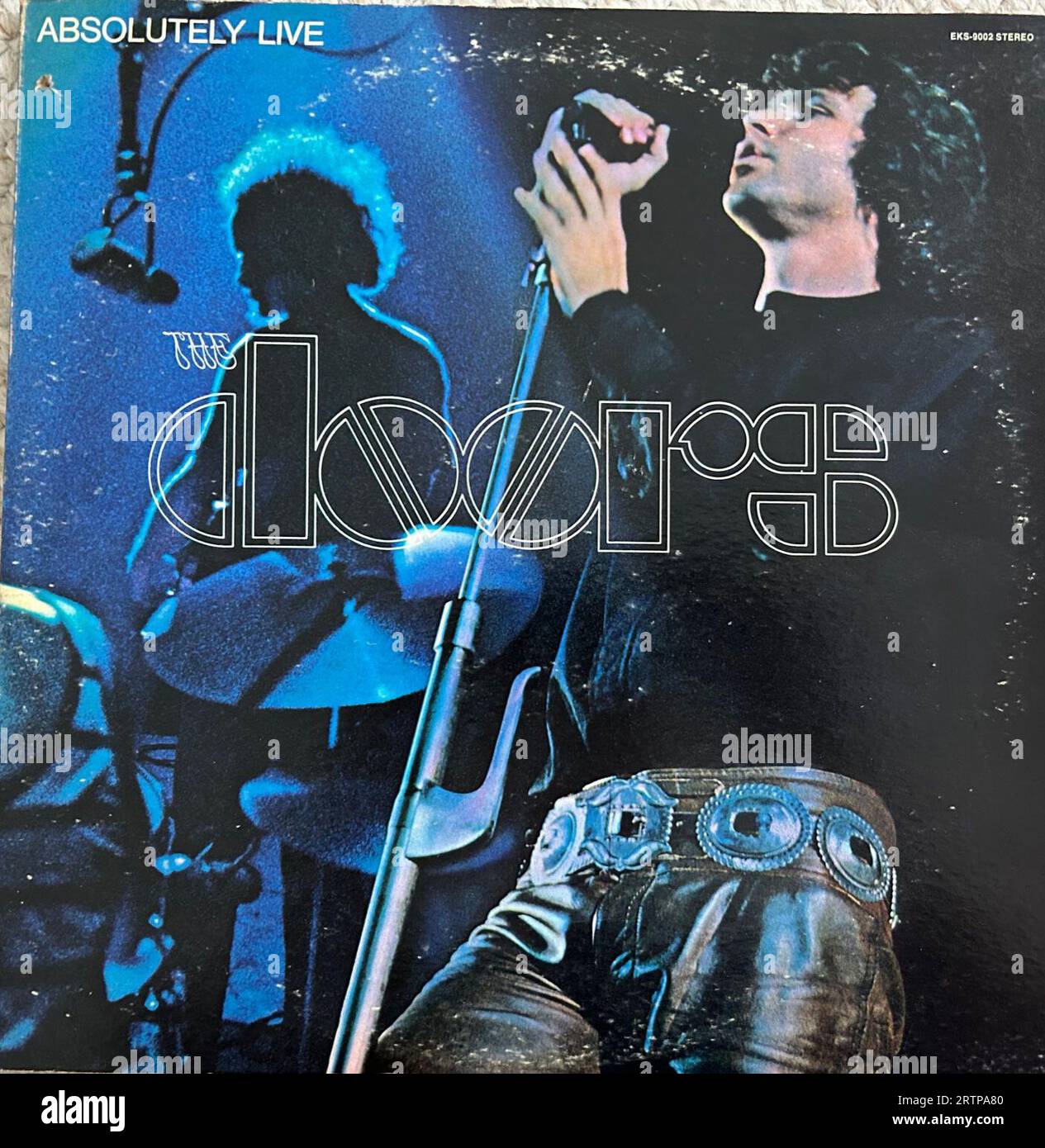 Cover-LP-Vinyl-Album The Doors, 'Absolue Live' 1970er Jahre Rock Music (Credit Photography: Frank Lisciandro, Elektra Records) Jim Morrison (Lead Vocals) Classic Rock, Vintage Cover Stockfoto