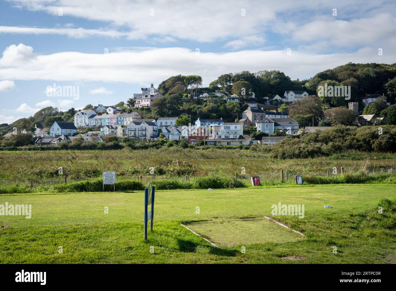 Die Penally Community bei Tenby, Pembrokeshire, Wales. Stockfoto