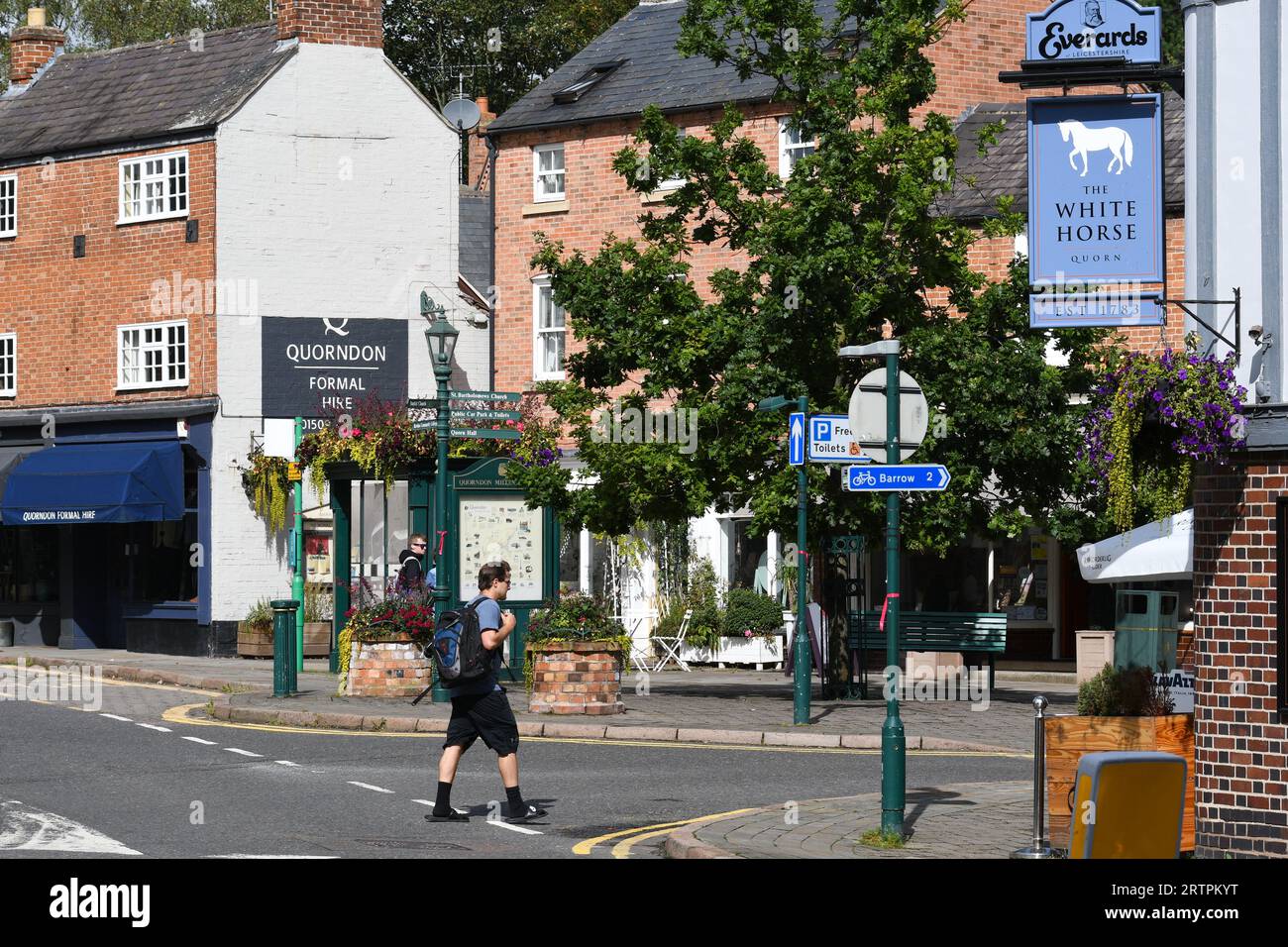 Gesamtansicht der Quorn Dorf in leicestershire Stockfoto