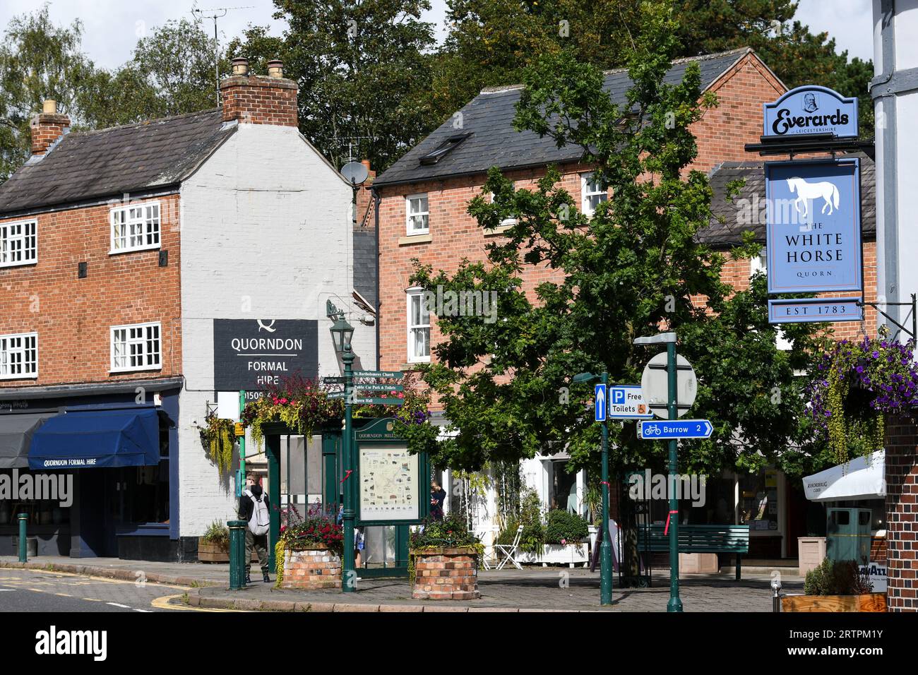 Gesamtansicht der Quorn Dorf in leicestershire Stockfoto