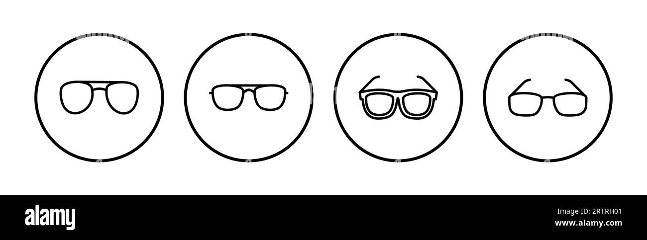 Vektor des Brillensymbols. Brillensymbol. Sonnenbrille Stock Vektor