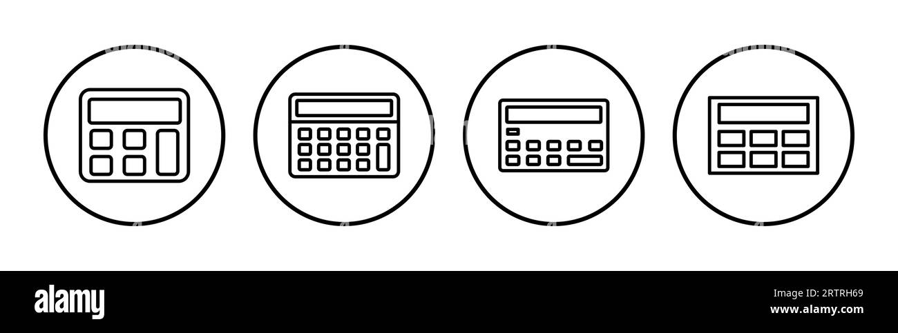 Vektor des Rechnersymbols. Mathematisches Symbol. Finanzen unterschreiben Stock Vektor Vektor des Rechnersymbols. Mathematisches Symbol. Finanzen unterschreiben Stock Vektor